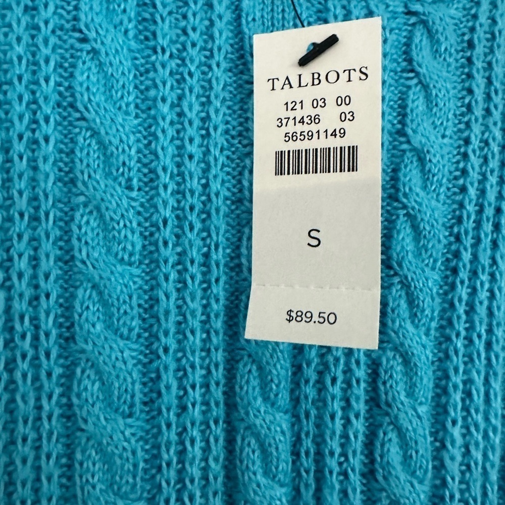 Talbots Light Blue Cable Knit Sweater - Picture 10 of 10